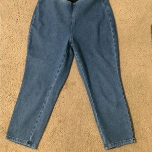 Belle by Kim Gravel Blue Ankle Cropped Jeans